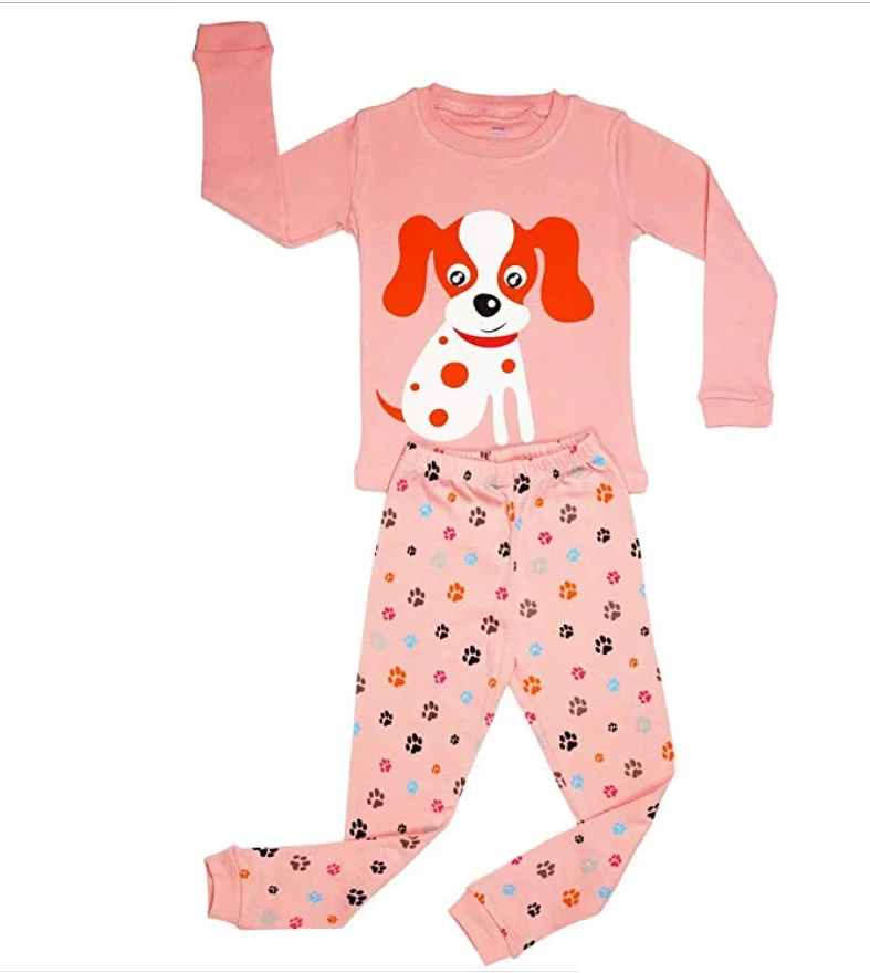 Акция; Пижамный комплект для мальчиков; хлопковое ночное белье для девочек; детская одежда для сна; Пижама с единорогом; Пижама с животными - Цвет: QH-DOG