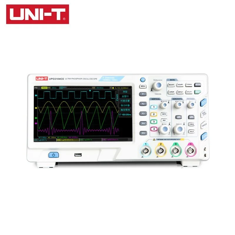 

UNI-T UPO2104CS Ultra Phosphor Oscilloscope 4 Channels 100 MHz Bandwidth 1GSa/S 50,000wfms/s Memory Depth 32Mpts USB Interface