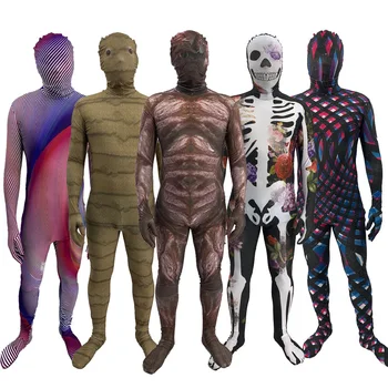 

Stranger Things Cosplay Jumpsuit Horror Halloween Costume for Kids Adults Scary Zombie Demogorgon Zentai Bodysuit Carnival Party