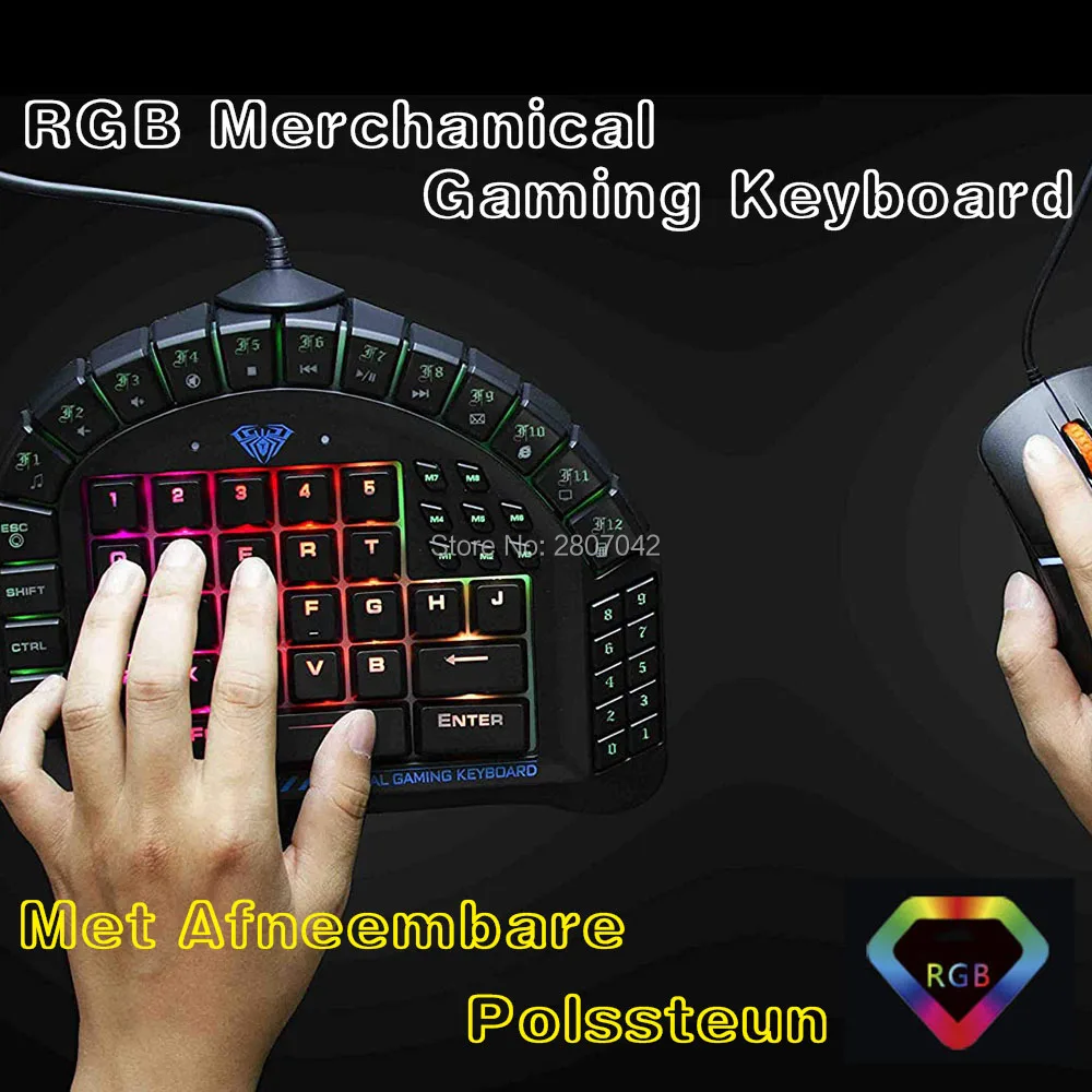 AULA механическая клавиатура с одной рукой электронная спортивная игра RGB
