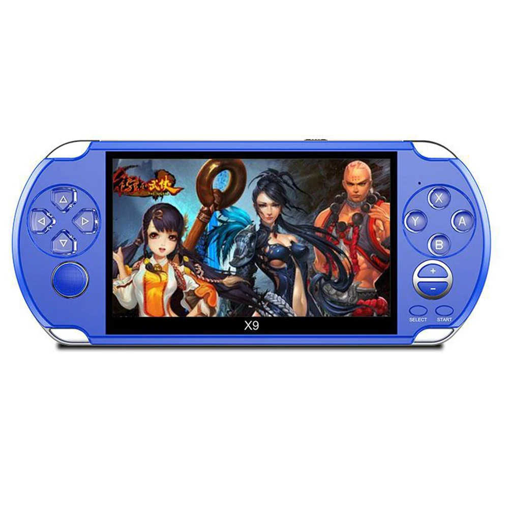 LCD Display Camera Music Gift Rechargeable 5.1 Inch Game Console Handheld Player Kids Movies Video