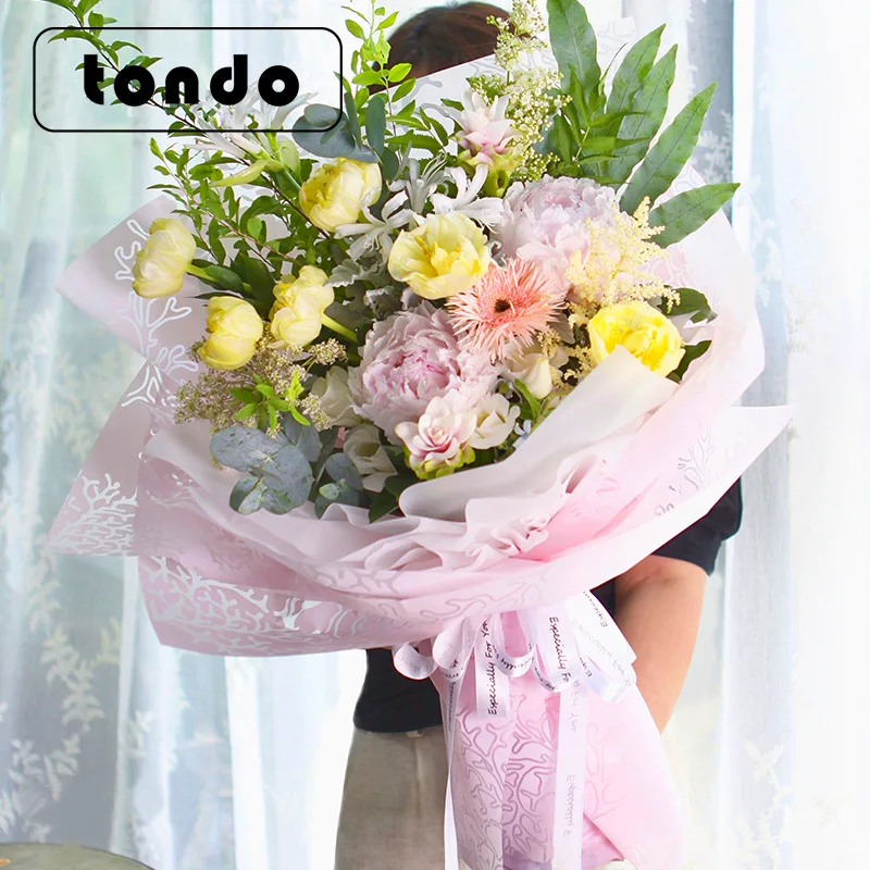  OUKEYI 40 unidades / 8 colores de papel mate de flores papel  esmerilado translúcido impermeable floral papel de regalo, suministros de  ramo de floristería, manualidades, embalaje de regalo o caja de