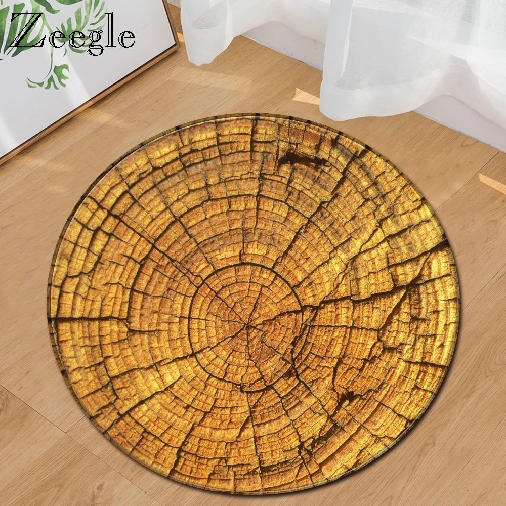 Zeegle Round Carpet Sofa Foot Mat Chair Mat Area Rug for Children Bedroom Rug Big Round Carpet for Living Room Soft Yoga Carpet