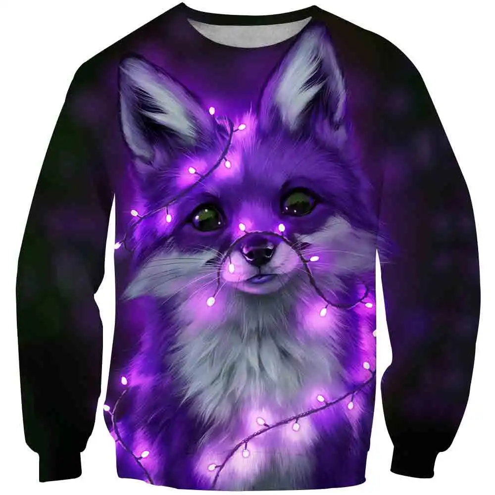 what is a youth hoodie Cute Little Fox With Colored Lights 3D Print Sweatshirt Children Long Sleeve Pullover Boys Girls Casual Kawaii Funny Kid Clothes hoodie for baby boy