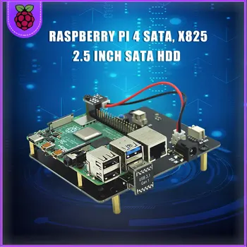 

Raspberry Pi 4 Model B 2.5 inch SATA HDD/SSD Storage Expansion Board, X825 USB3.1 Mobile Hard Disk Module for Raspberry Pi 4B