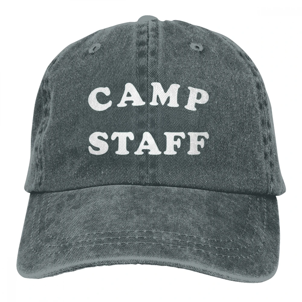 Camp Staff Casquette черные унисекс Мужские Женские джинсовые бейсболка с ремешком кепки регулируемые Гольф папа шляпа