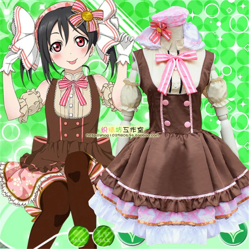 Костюм для косплея Love Live Tojo Nozomi милое конфетное платье Ядзава Нико любимые!