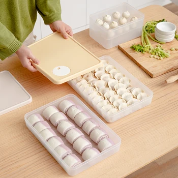 

Modern Simple Fridge Storage Box Kitchen Plastic Rectangular Food Storage Bin Design Caja Organizadora Kitchen Accessorie Ec50sn