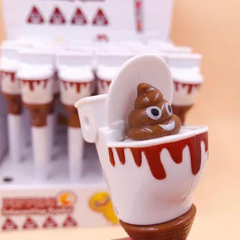 

Korean Version Of The Creative Ballpoint Pen Toilet Bowl Cartoon Beating Ballpoint Pen Office Learning Stationery Children Gift