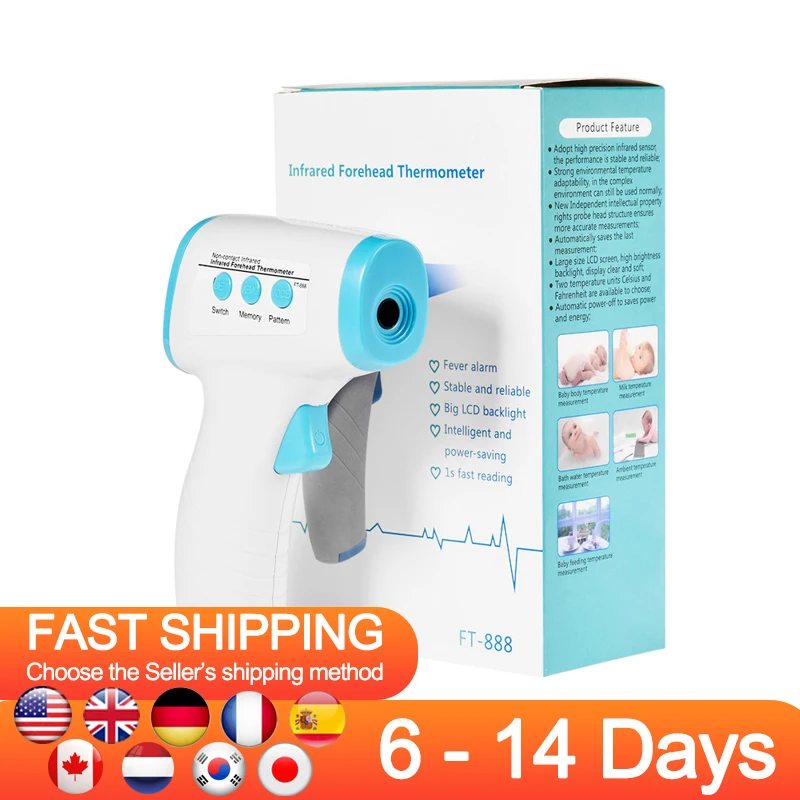 

Infrared Forehead Thermometer Non Contact Handheld LCD Display Digital Laser Temperature Tool Portable Forehead Thermometer