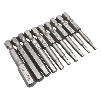 

10Pcs Hex Key Allen Bit Set Quick Change Connect Impact Driver Power Drill Hand Screwdriver Power Tool Accessories