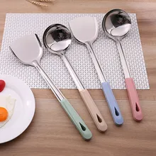 Ложка-ковш с длинной ручкой для супа, настенная ложка из нержавеющей стали, лопатка для соусов, посуда, кухонная посуда, инструмент для приготовления пищи