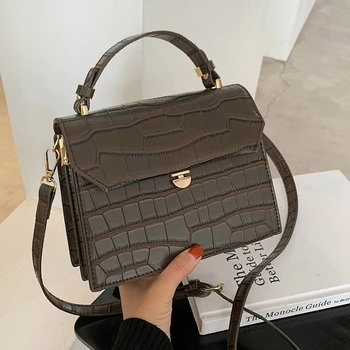 

Stone patent white Crossbody Bags For Women 2020 Small Handbag Small Bag PU Leather Hand Bag Ladies Designer