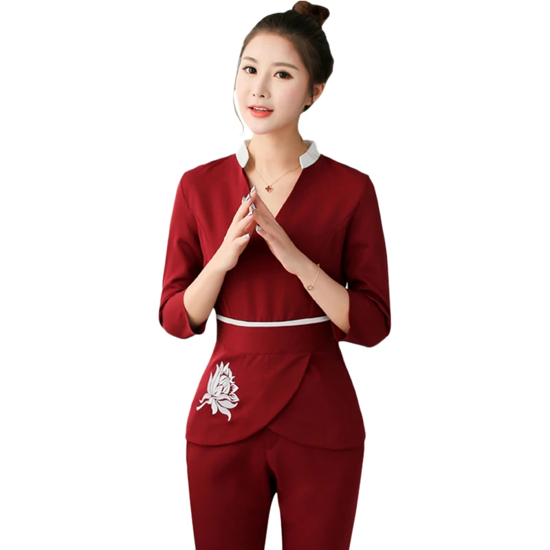 Women Workwear spa uniform 2pcs Sets Hospital Nurse Uniforms Wholesales Beauty Clothing Beautician Medical Nurse Work Uniform