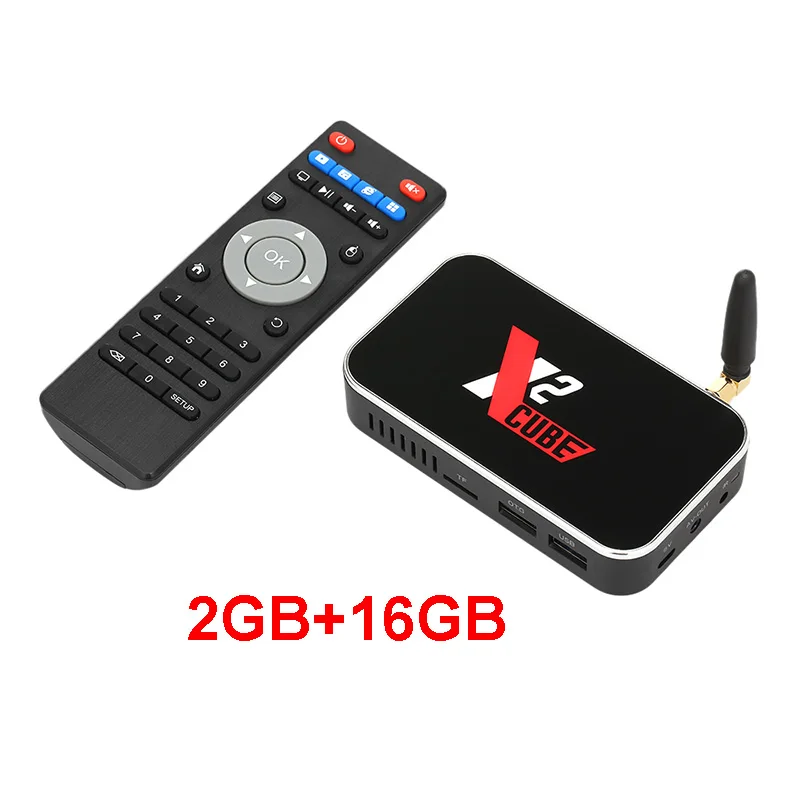 X2cube 2.4G/5G WiFi 1000M LAN Smart Android TV Box Amlogic S905X2 2GB DDR4 16GB eMMC Android 9.0 Set Top Box 4K HD Media Player