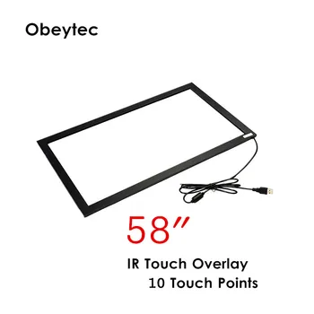 

Obeytec 58 inch IR touch overlay with 10 touch points, usb touch screen frame without glass made in China