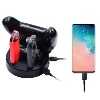 

New Nintendo switch multi-function charger joy-con handle four charger host seat charging controller game controller