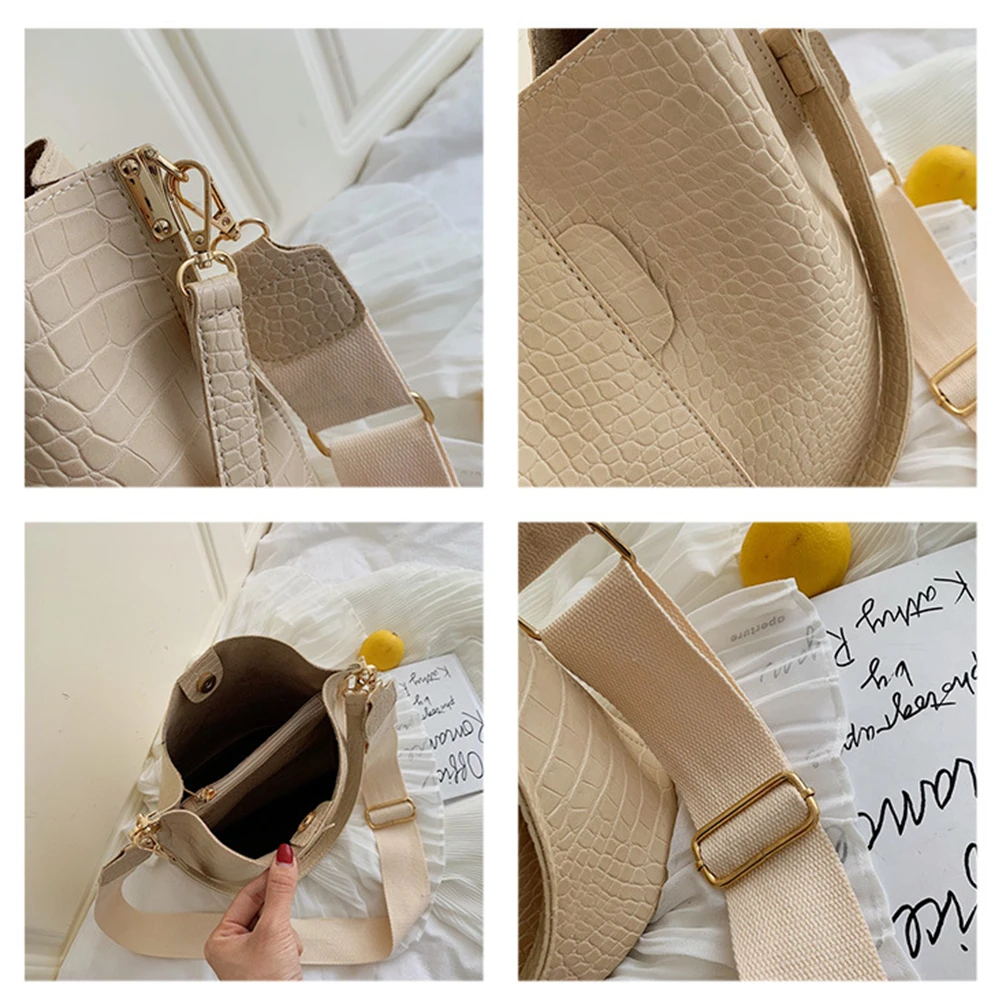  Women Alligator Pattern Over the Shoulder Bag Big capacity Capacious Bag Retro Elegant Shopping Bag - 4000270090164