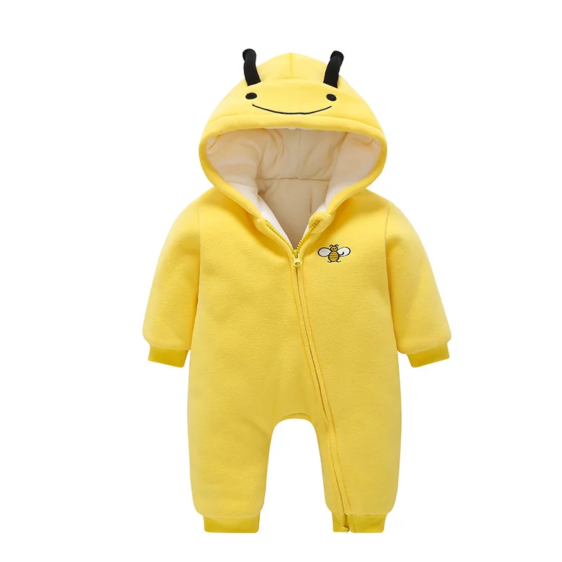 

Baby Onesie Winter plus Velvet Padded Thick 0-1-Year-Old Baby Rompers Winter Style Warm Cotton-padded Clothes
