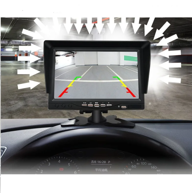 Dash Cam передний и задний двойной 7 дюймов ips экран DVR Запись для грузовика прицепа тяжелый ящик RV туристический автобус