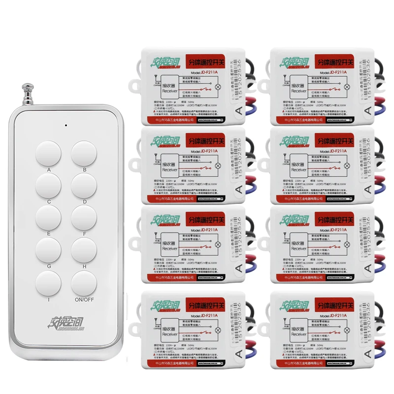 JD F211A1N8 8 канальный сетевой видеорегистратор 220V & 110V 433 МГц RF Беспроводной