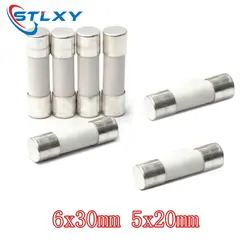 Set of 10 Versatile Fast Blow Ceramic Fuses - 5mm x 20mm - Assorted Amperage Ratings for Home and Automotive Use