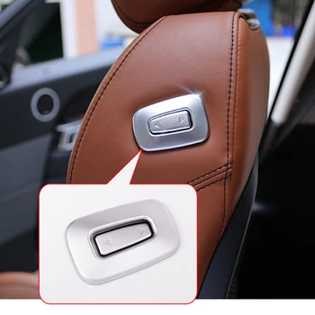 

Car ABS Chrome Copilot Seat Adjustment Switch Trim Stickers For Land Rover Range Rover Vogue RR Sport 2014-2017 Car Accessories