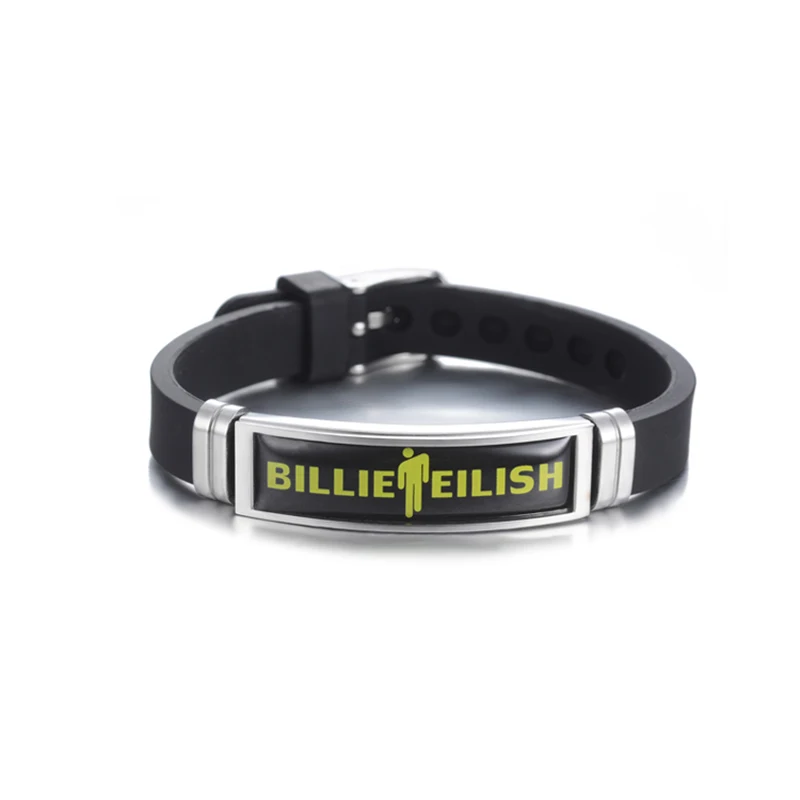Браслет Billie Eilish, браслет Genius Girl, силиконовые браслеты из нержавеющей стали, женские мужские браслеты, подарок фанатам