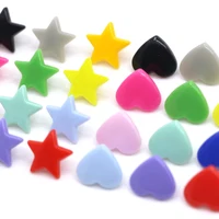 20Sets KAM Star/Heart Snap Button T5 Plastic Decorative Buttons For Clothes Press Studs Fasteners Garment Accessories 15Colors 1