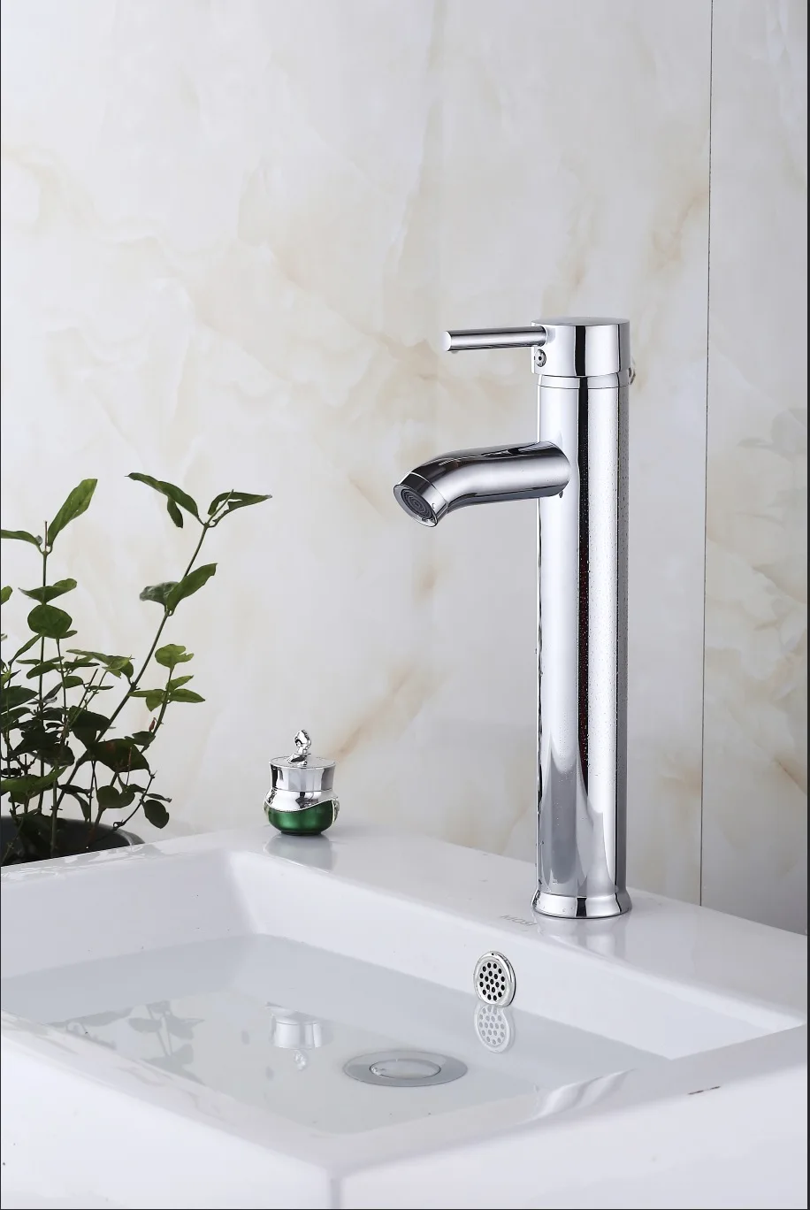 

Basin faucet single cold water tap bathroom faucet brass pipe deck mounted water tap Torneira para banheiro