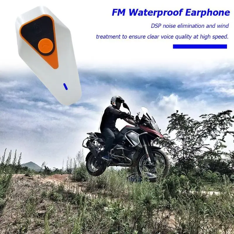 WT002 1 Пара мотоциклетный шлем гарнитуры Водонепроницаемый BT 3,0 FM 1000 м интерфоны ветровая акустическая обработка для четкого качества речи