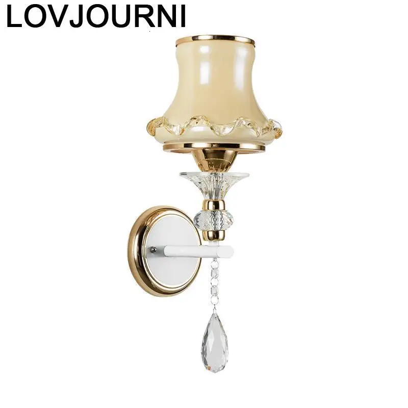 Лампа Lampen современный декор настенная Хрустальная Led Aplique Luz спальня Lampara де