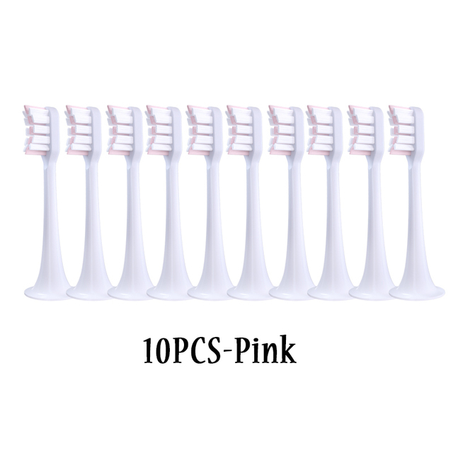 Heads For Xiaomi Mijia T300/T500 10Pcs Replacement Electric Toothbrush Heads Nozzles Clean Protect Soft DuPont Bristle