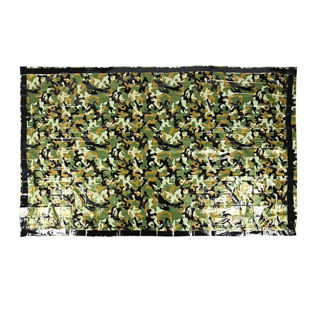 Camouflage Survival Sleeping Bag Emergency Blanket Hiking Camping with Portable Drawstring | Спорт и развлечения