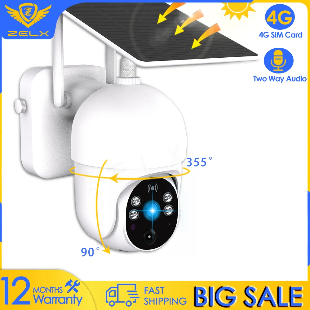 Камера видеонаблюдения с SIM-картой 4G 1080P | Безопасность и защита
