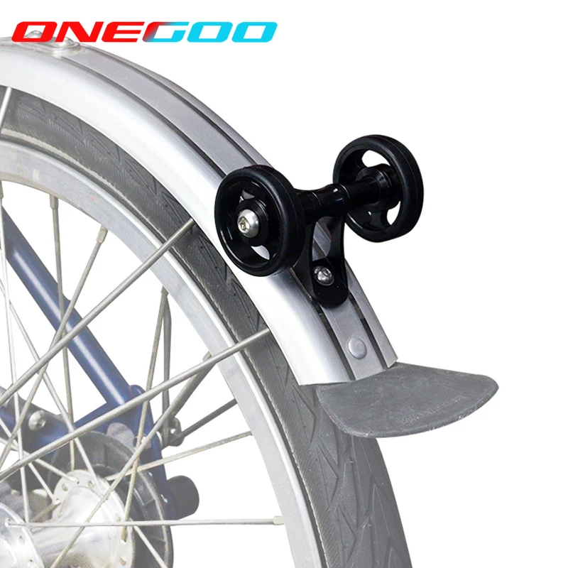ONEGOO Easy Wheel For Brompton Folding Bike Sliding Fender Wheel Lightweight Aluminum Alloy Single Double Set 4Color bike wheelset,bicycle auxiliary wheels