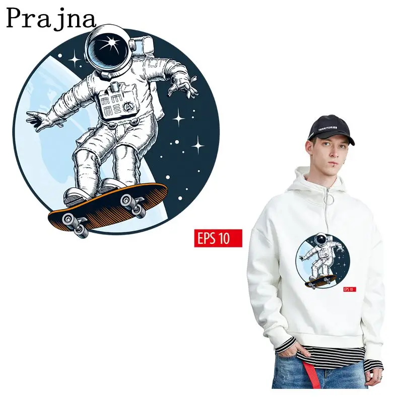 

Prajna UFO Iron On Heat Transfers Cartoon Patch Heat Transfer Vinyl Patches For Clothes Ironing Stickers Washable Patch On Jeans