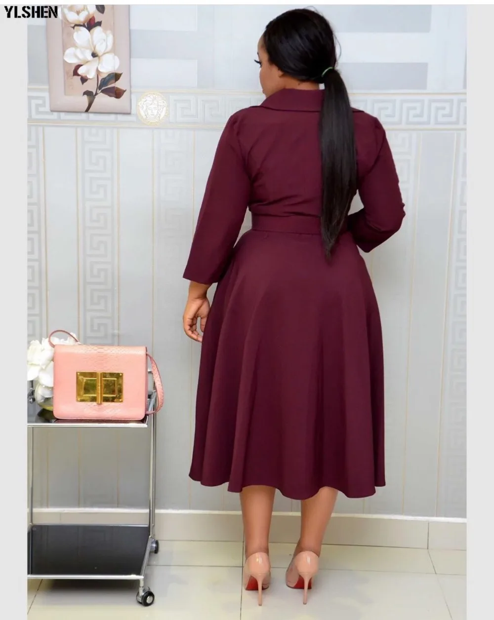 African Dresses for Women Dashiki Long Sleeve Ladies African Clothes Bazin Riche Ankara Africa Dress New Fashion Robe Africaine 07