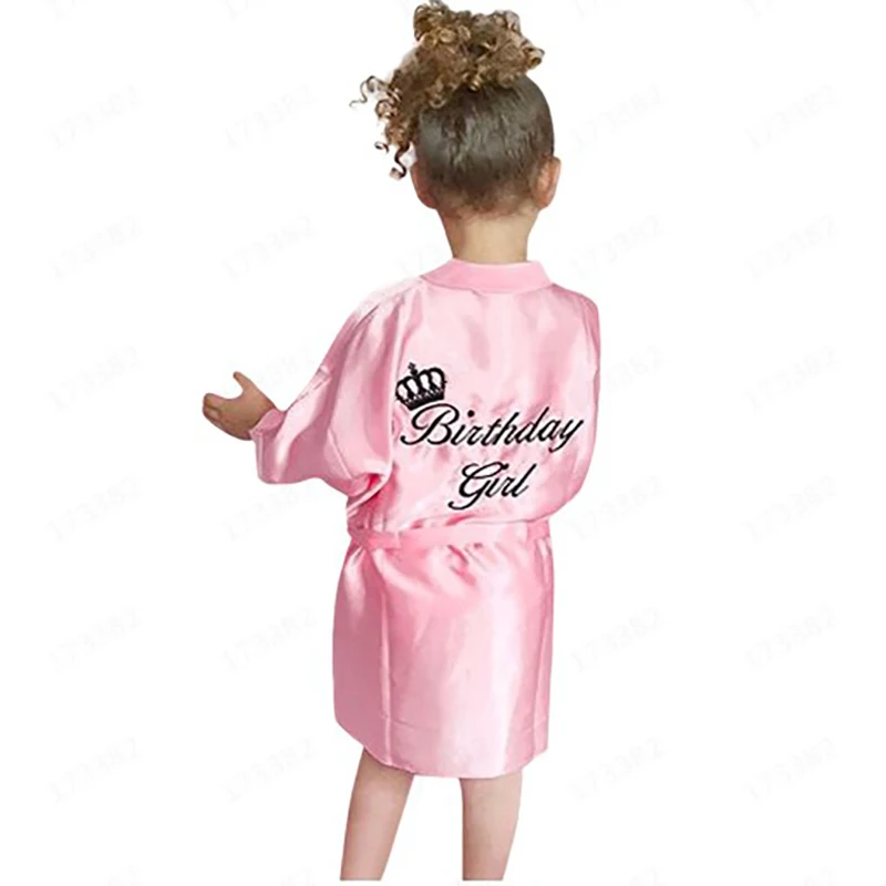 

Children's bathrobe Letters Pattern Nightgown Pajamas Sleepwear Night Dress Gown Robes For Girls