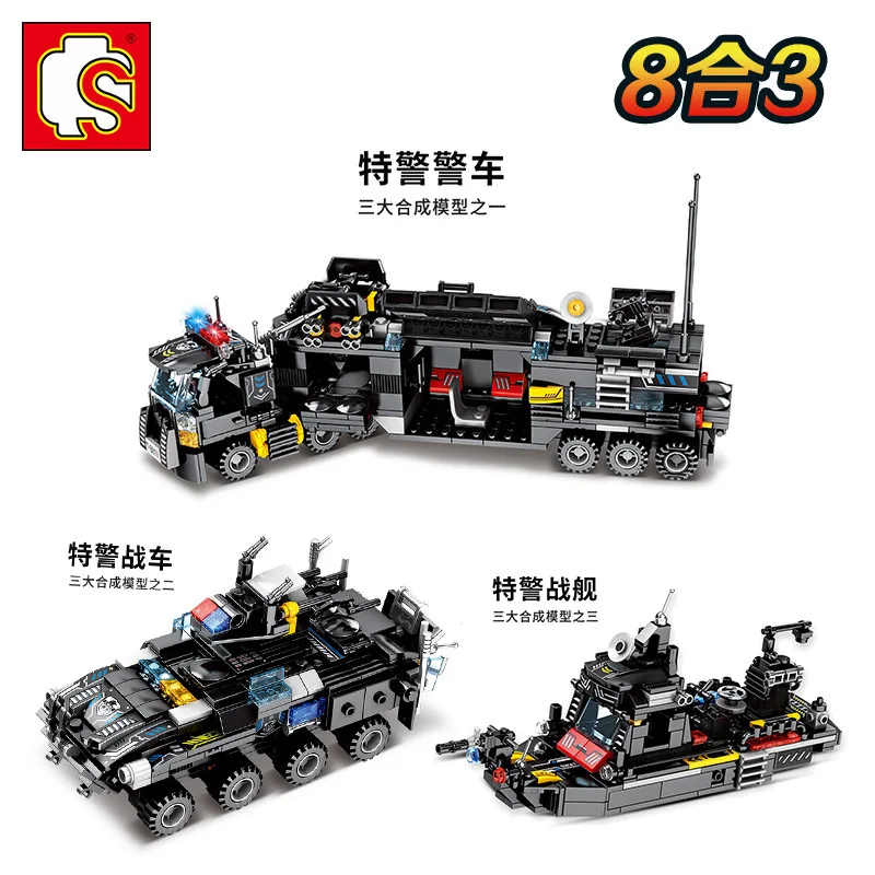 

Baby Semp 102386 Black Hawk Down E-BUSINESS Version Bag Military Educational Assembled Building Blocks DIY Children ENLIGHTEN To