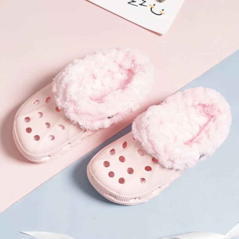 Ltolo Children Kids Boys Girls Mules Warm Clogs Winter Garden Sandals Slippers Cave Hole Baby Shoes For Boys Girls EUR24-35 kids sandals,garden clogs shoes,suede mules slippers,suede clogs