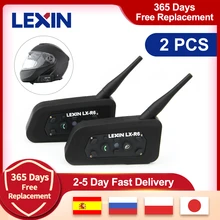 Lexin lx-r6 moto rcycle bluetooth intercom à prova dwaterproof água 6 pilotos moto rcycle sistemas de comunicação capacete fone de ouvido intercomunicador moto acessórios