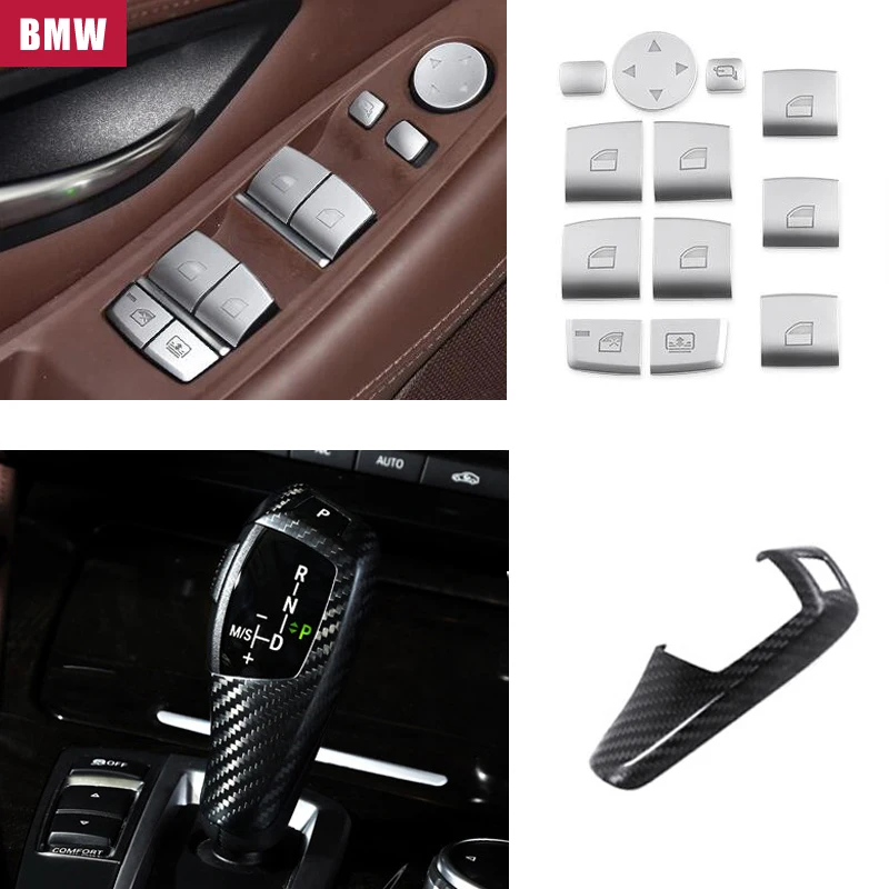 Для BMW F15 F16 F25 F26 E60 E70 E90 E92 X3 X5 F10 F20 F30 M Логотип кнопка переключения мультимедиа Украшение Рамка Авто Стикеры автомобильные аксессуары