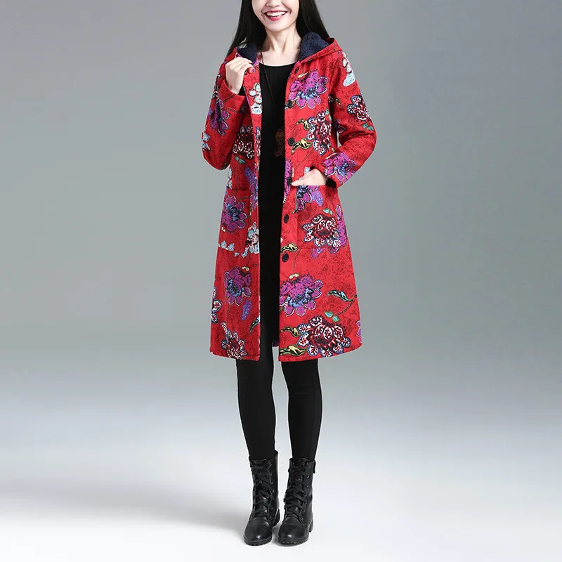 

9726 # Autumn And Winter New Style 2018 Korean-style Loose And Plus-sized WOMEN'S Dress Fashion Comfortable Hooded Middle Long C