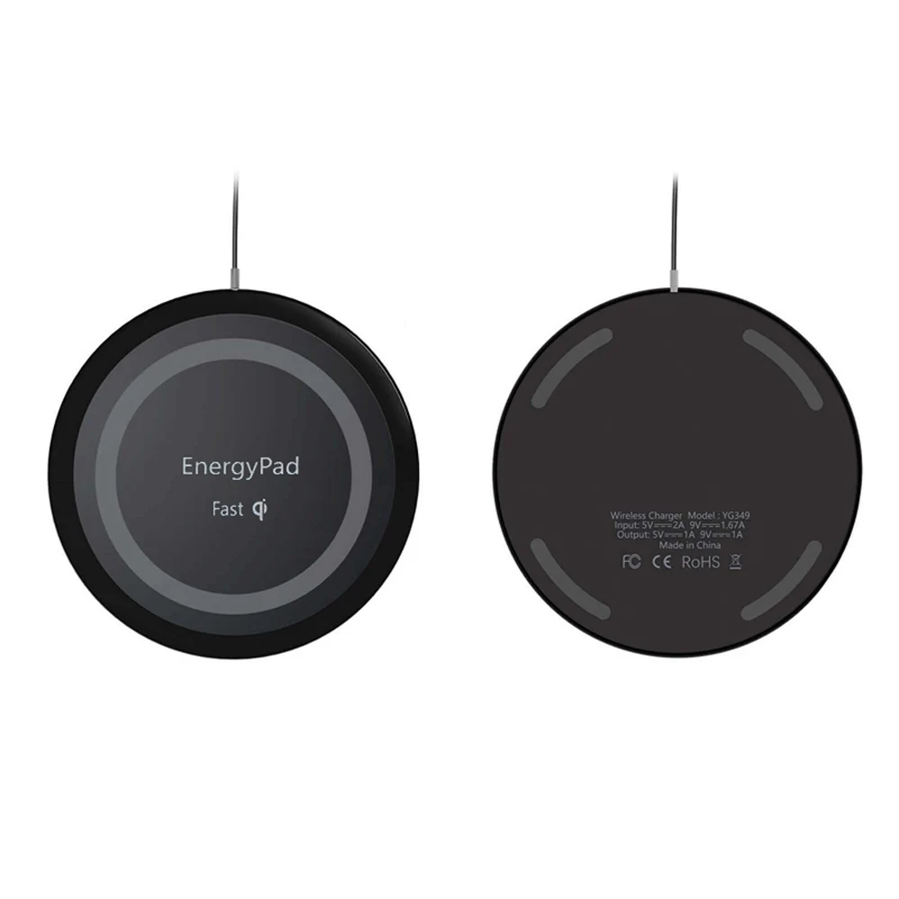 3mm Thin 10W Wireless Charger Pad for Samsung S10+ S7 Edge Note 10 9 iPhone X 8Plus 11 Pro XS Max XR Fast Wireless Charging Dock
