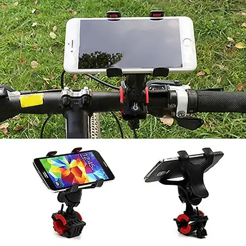 

360 Degree Rotation Mobile Phone Holder Stands for Bicycle Motorcycle Metal Mountain Bike Road Bike Phone Holder Fixed Bracket