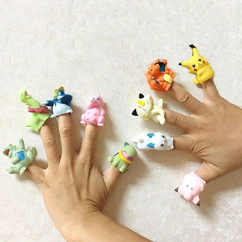 TAKARA TOMY Покемон Пикачу пальчиковая кукла модель аниме ручная