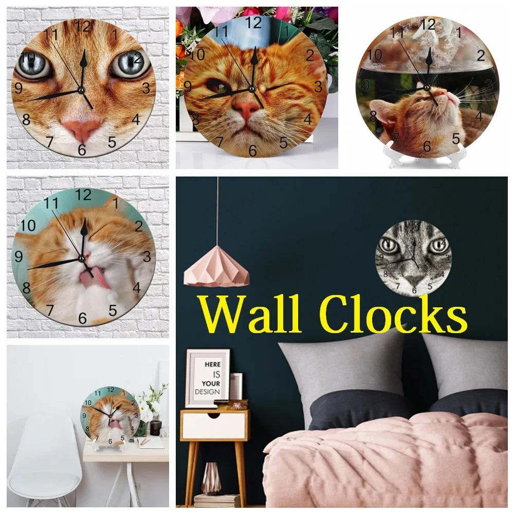 25CM Wall Clock Decorative Numeral Digital Dial Mute No Ticking Sound