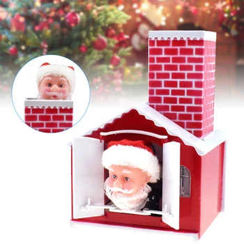 

Electric Singing Climbing Chimney Santa Claus Doll with Music Electric Toy Gifts for Children Christma Festive Party Supplie TP8