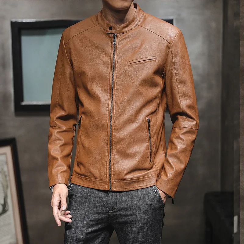 

MEN'S Leather Coat-Style Fashion MEN'S Leather Jacket MEN'S Coat Autumn And Winter plus Velvet